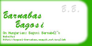 barnabas bagosi business card